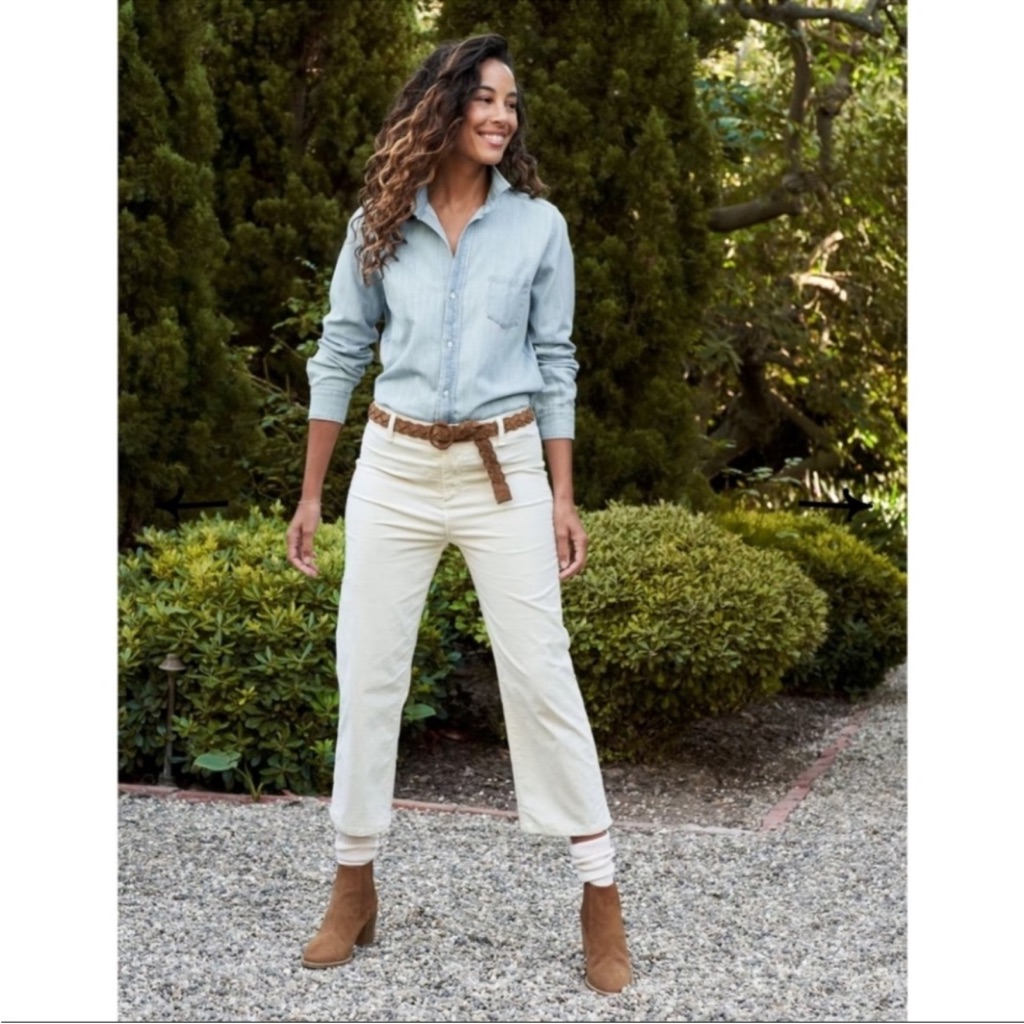 Frank & Eileen Kinsale Linen Pant Light Ivory Color New Condition Size 4
